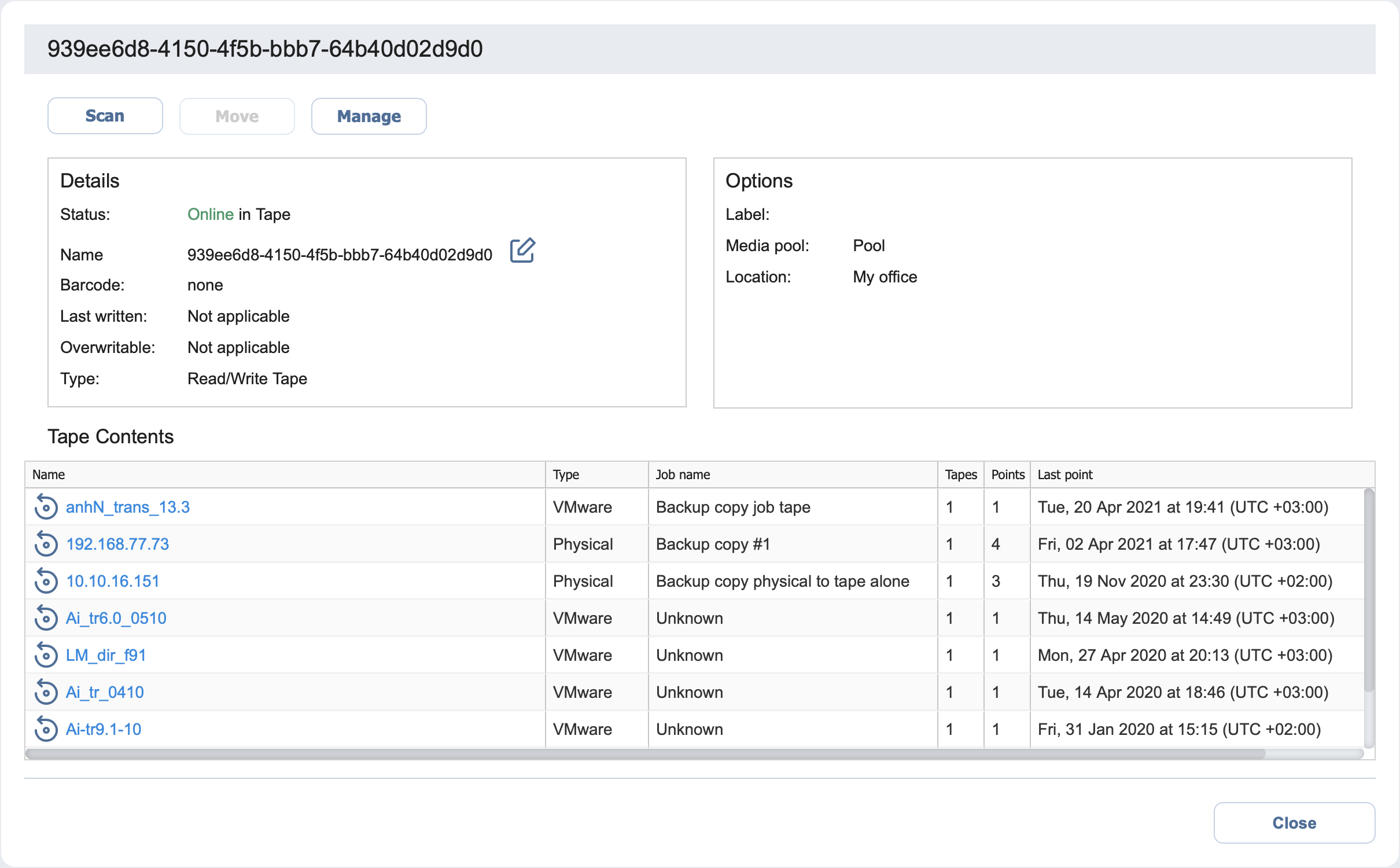 Managing Tape Cartridges